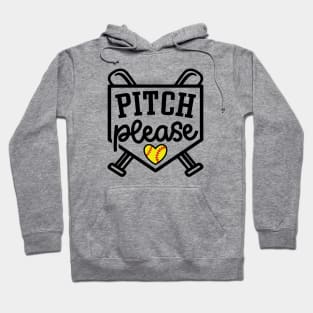 Pitch Please Softball Player Mom Cute Funny Hoodie